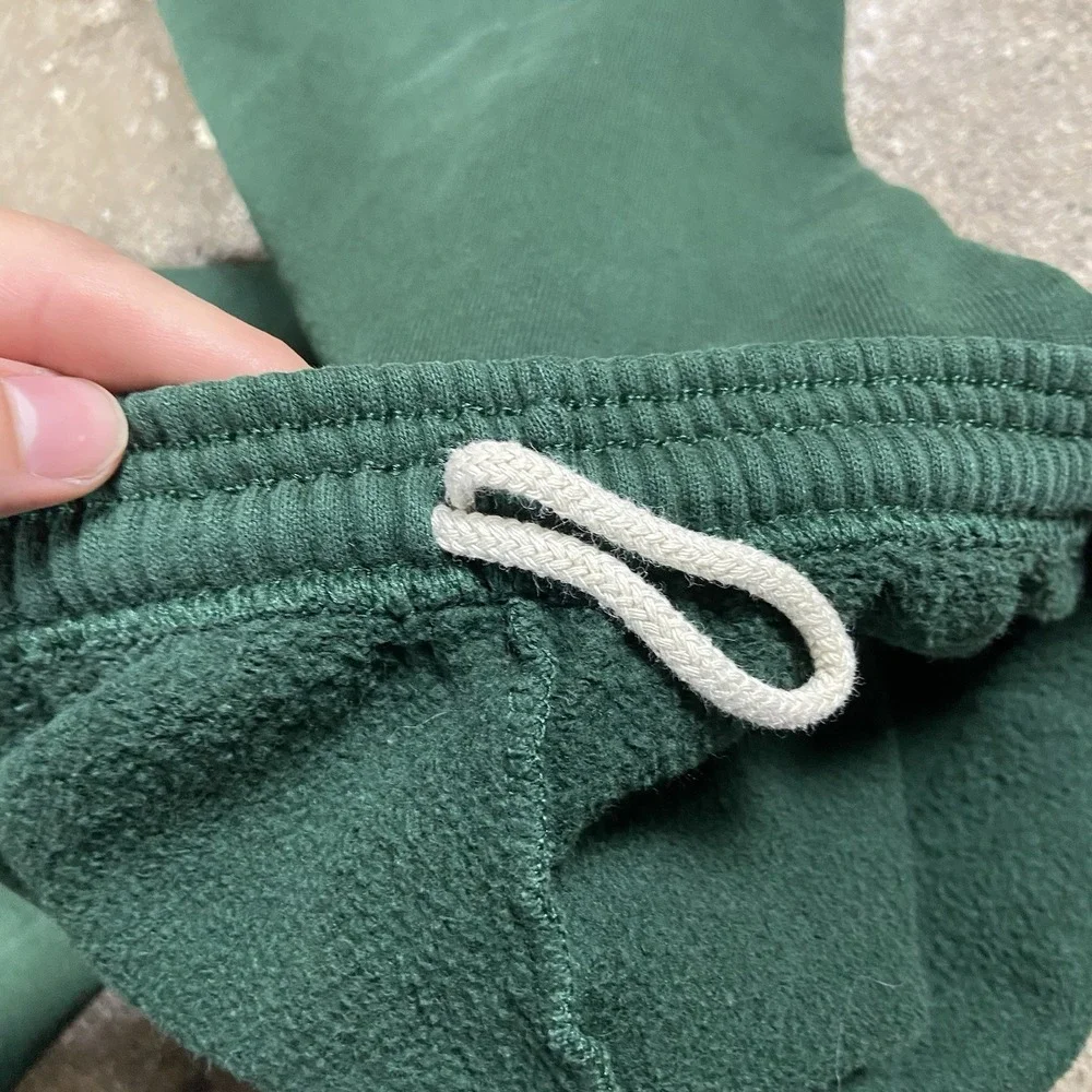 Vintage 80s Jerzees Sweatpants Size XL Green Drawstring Adjustable Tapered Leg